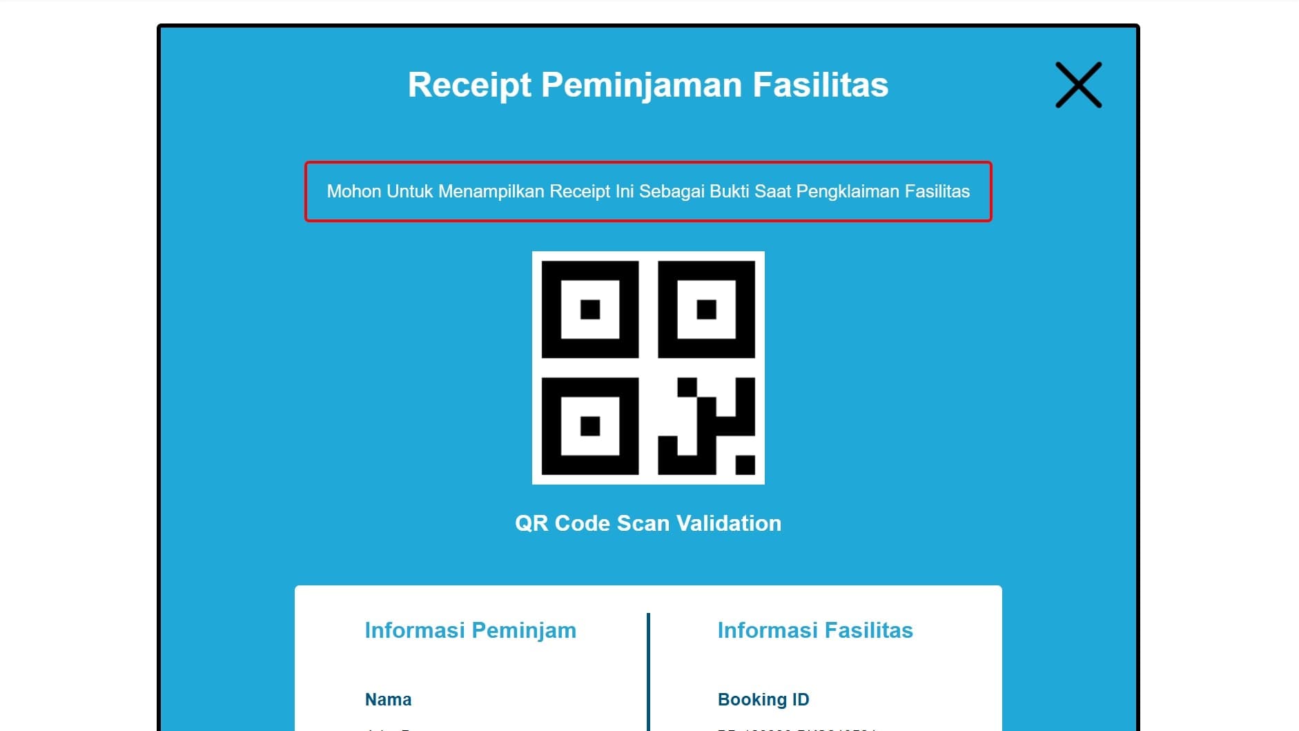 BINUS @Bekasi Booking Facility Web screenshot 4